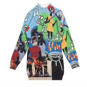 tier Family Reunion Artwork P Studios Jean-Baptiste Mock Neck Sweater Dress XL